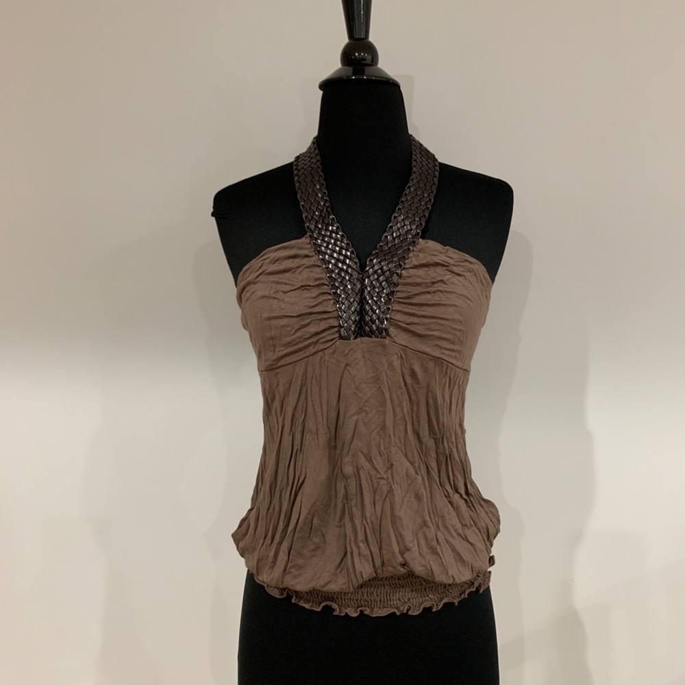 MANIFESTO Grecian brown halter top